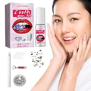 Tand Sieraden Kit | Professionele DIY Tooth Gem Kit met uithardingslicht en lijm,Reflecterende Tanden Ornament Halloween Decor Kit voor Meisjes Vrouwen Generic