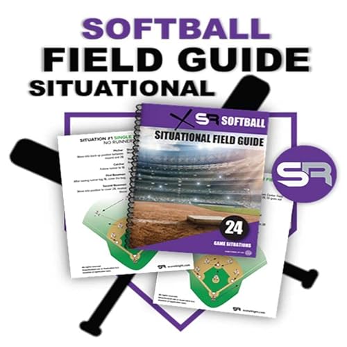 Score It Right Softball Situational Guide – Premium Situational Field Guide For Coaches, Players, Parents – Detailed Softball Field Guide – Thick Cardboard Paper – 24 Game Situations #TOP6