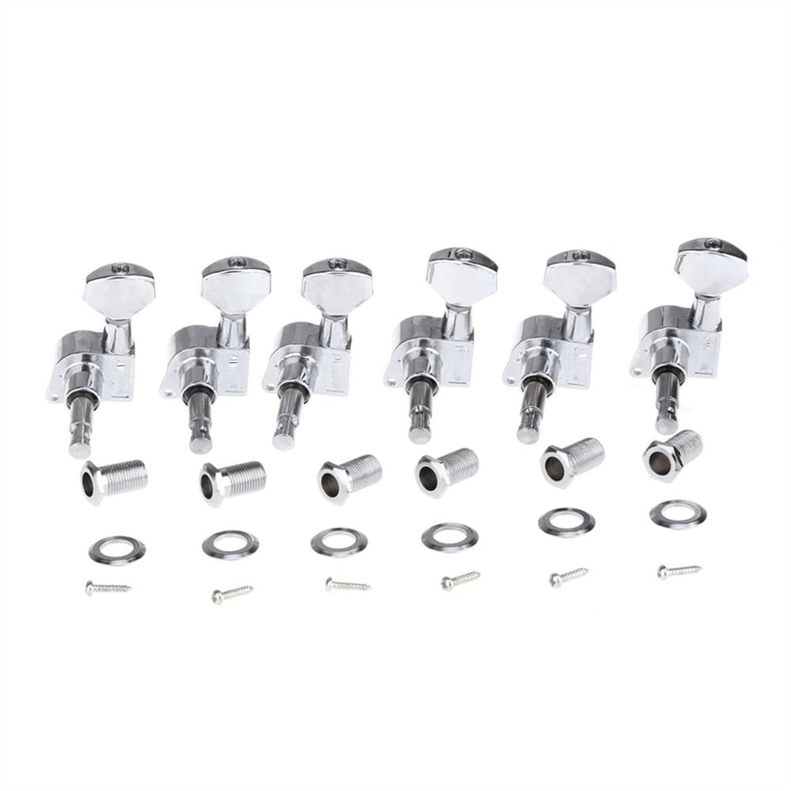FLFL Gitarren-Mechaniken Chrom-Gitarren-Tuner-Maschinenköpfe Tuning Pegs-Tasten Set Für St/Tl. Stil E-Gitarre