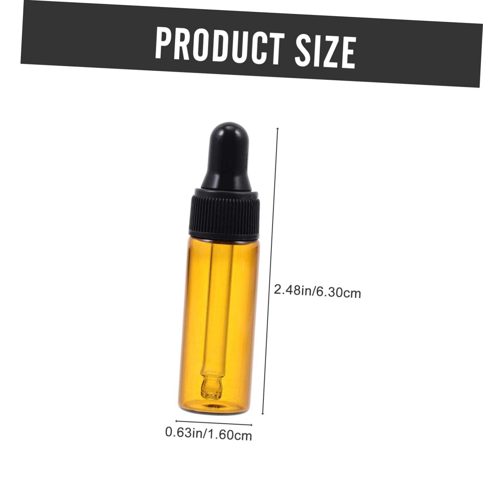 FOMIYES Essential Oil Dispensing Bottle Set 20pcs Small Dropper Bottles Black Fine Thread Cap 5ml Mini Refillable Empty Bottles