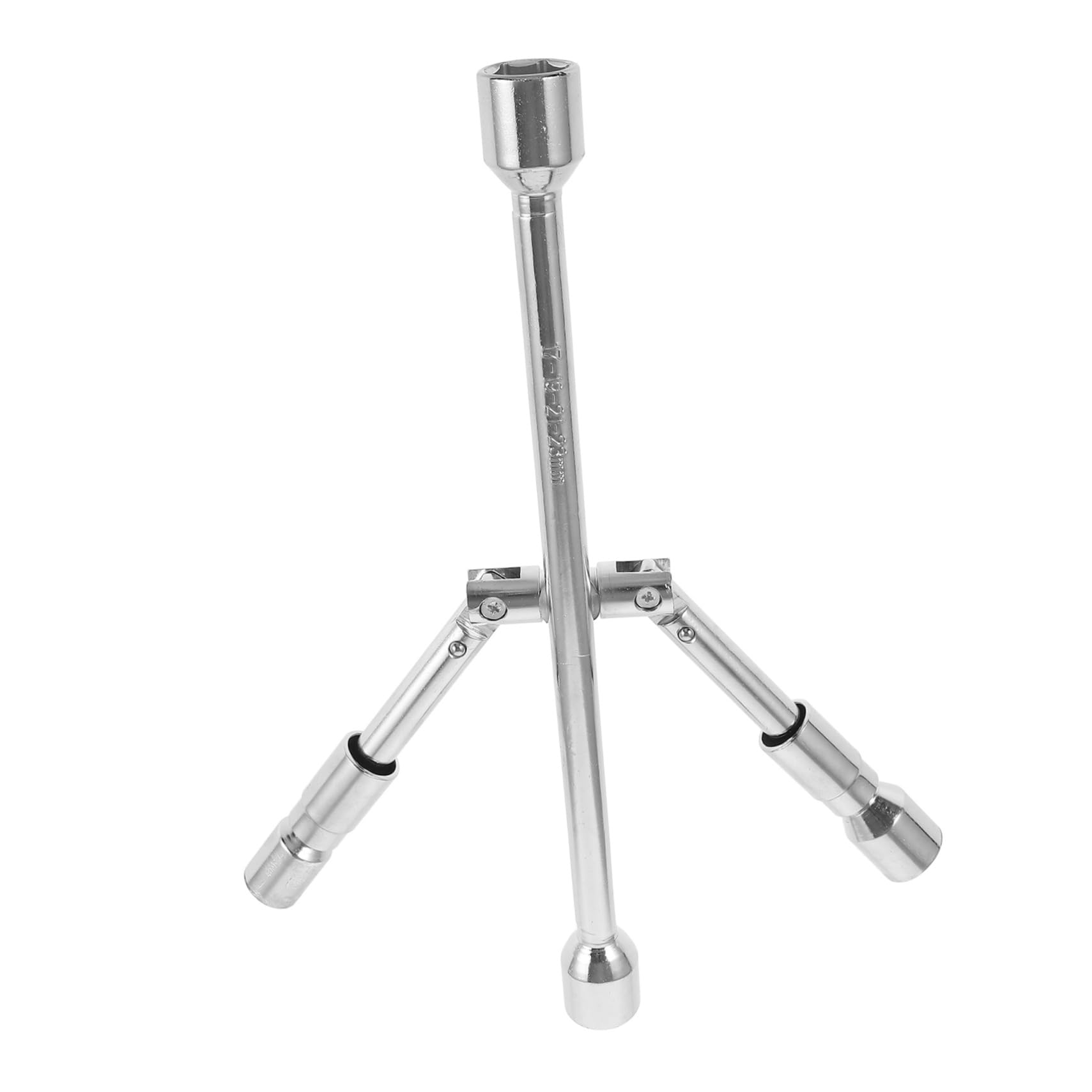 WOONEKY Universal Folding Lug Wrench 4 Way Tire Wrench Set for Car 17mm-23mm Lightweight Chrome-vanadium Steel Tire Tool