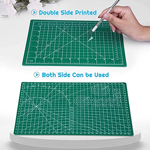 Image of ArtBee A4 Cutting Mat Double Sided 5-Ply Craft Cutting Board for Sewing Crafts Hobby Fabric Precision Scrapbooking Project 9 inch x 12 inch