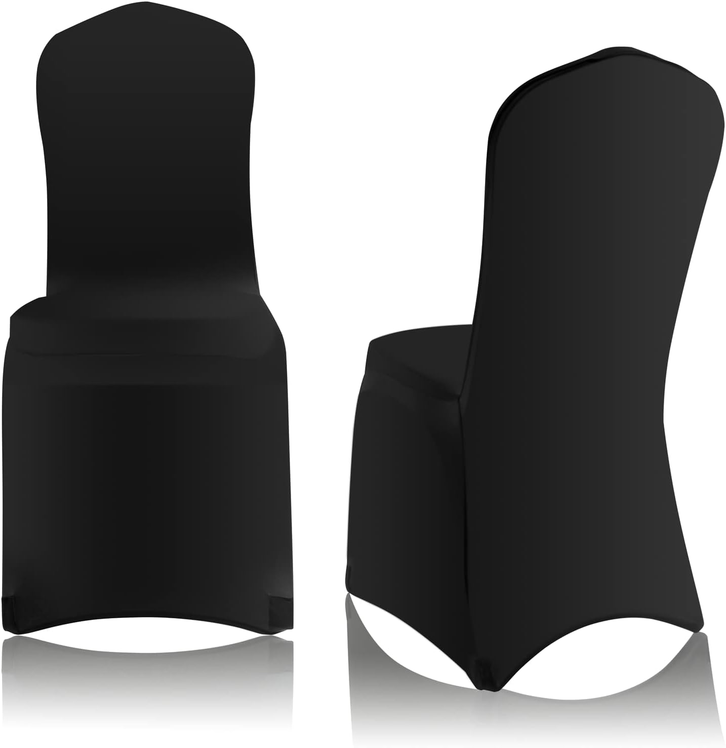 EMART Black Chair Covers 50 Pcs Spandex Stretch Universal Standard Seat Slipcovers Fitted for Wedding Bulk, Party, Banquet and Holidays Celebration 50 PCS Black