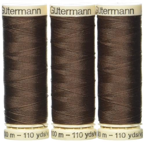 Gutermann Hilo Poliéster Marrón Saddle Brown 100 m miniatura 2