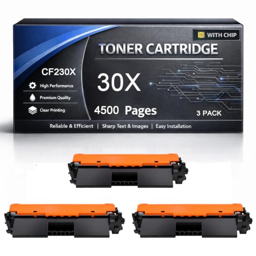 Toner 30X CF230X sans bavure pour remplacer CF230A sur LaserJet M227fdw pack de 3