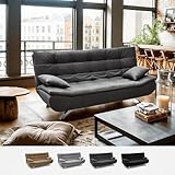  Produce Shop Canapé Convertible 2 Places clic-clac en Microfibre Design Moderne Centenario - Gris foncé