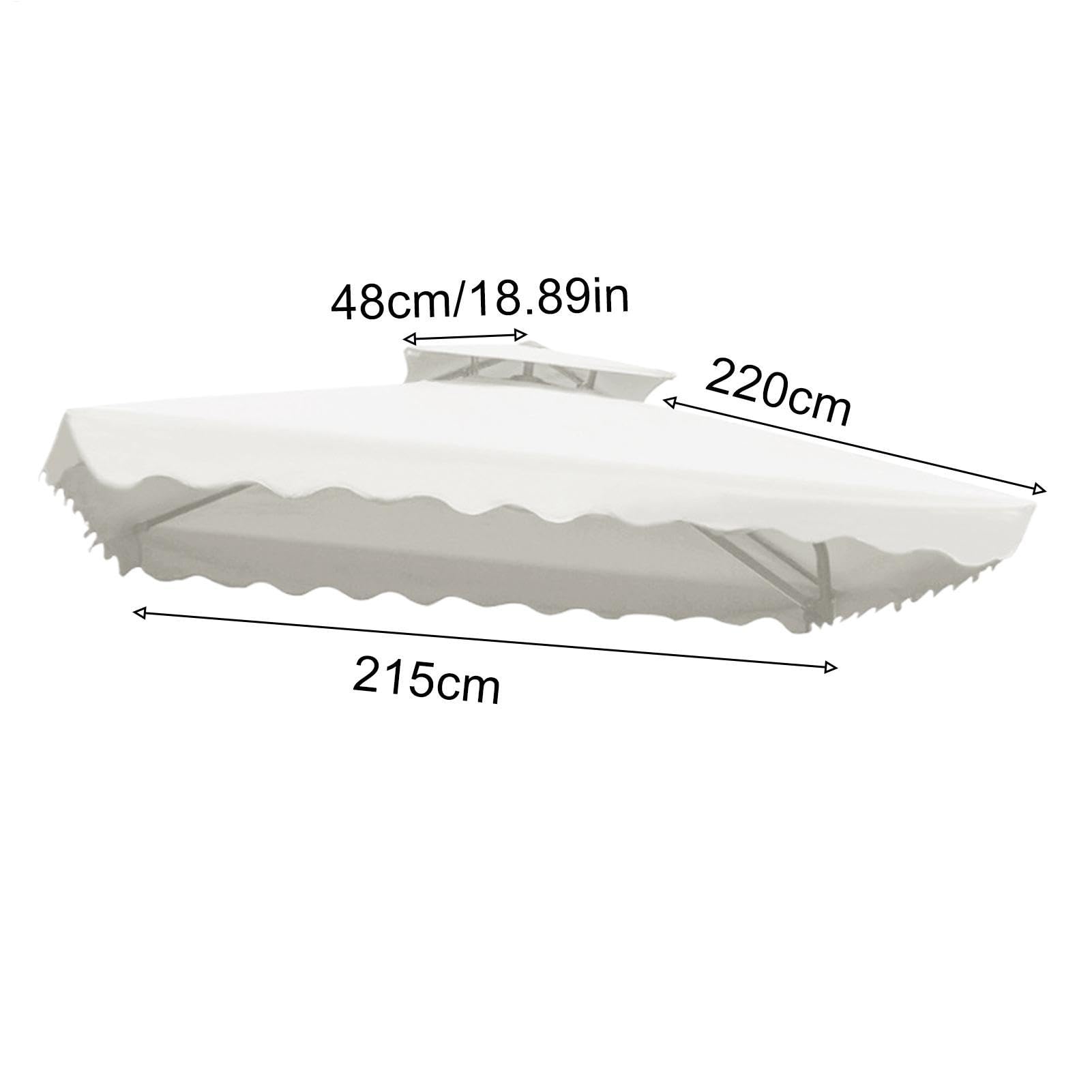 Wasserabweisendes Design - Sonnenschirm Ersatzdach, 4 Rippen, 7,22 Ft