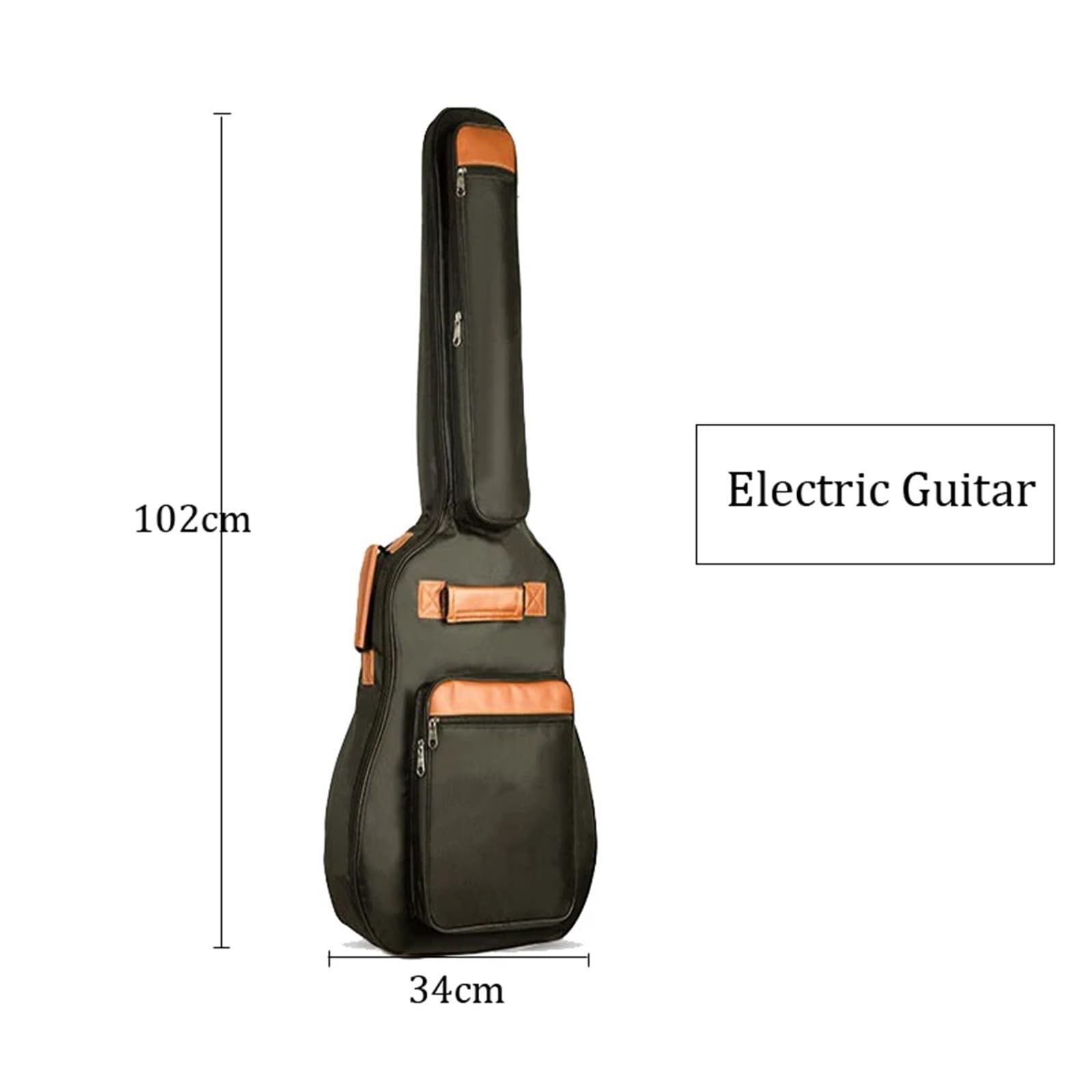 Borsa per chitarra Custodia for chitarra elettrica da 40/46 pollici, impermeabile, imbottita, for basso elettrico, con spessore di 10 mm(Black2)