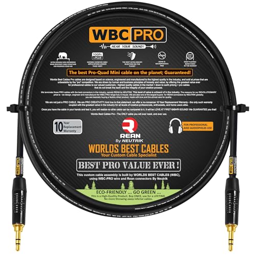 Cable auxiliar mini-star-quad 4 pies 3.5mm Jack miniatura 1