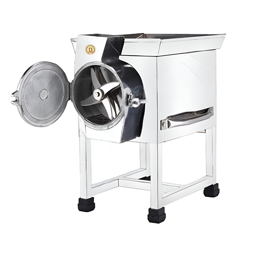 Vegetable Cutter Machine Electric Big Hotel | Stainless Steel Vegetable Cutter Machine Commercial Comes with 1HP Motor Capacity 50-60kg/Hr. Onion, Chilly, Cabbage Other Vegetable Product A1-image-5