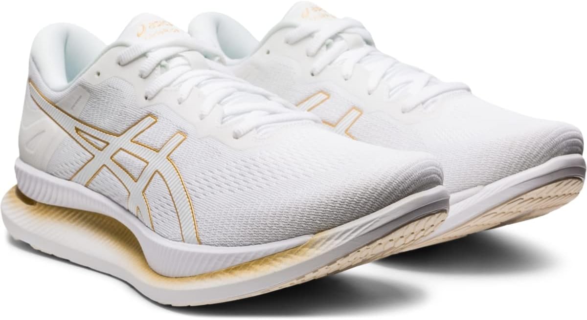 ASICS Women's Glideride Running Shoes 11.5 White/Pure Gold