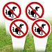 SGZIOO 4 Stück Kein Hundeklo Schild Steckschild, 30 x 15 cm, Schild Hunde Kacken Verboten, schild Kein Hundeklo aus PVC, Wetterfest UV-Schutz, Beidseitig Bedruckt
