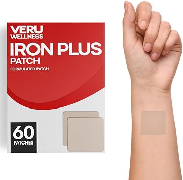 Veru Wellness Iron Plus Daily Patch - Iron Support, Blood Level and Energy Support Patch, 60 Day Supply