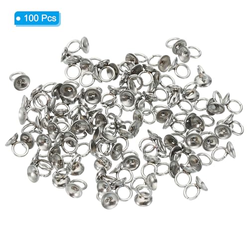 Capsules de perles 4mm pour fixer facilement vos perles semi-percées sans percer - 4