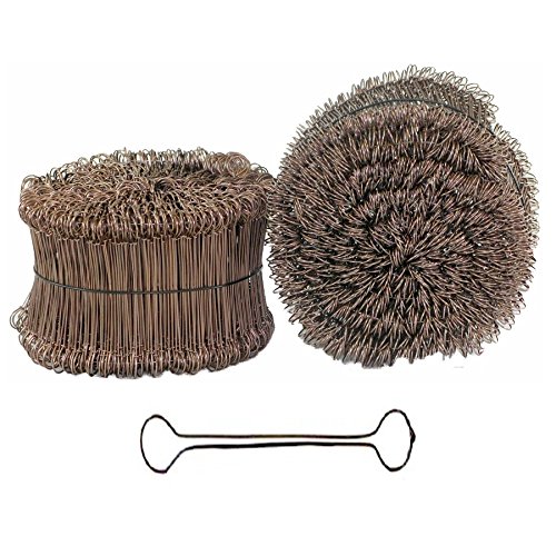 bauCompany24 Betonbindedraht 1,0 x 140 mm, Bronze, Metall, Draht, 1000 Stück, für Betonbewehrungen und Säcke