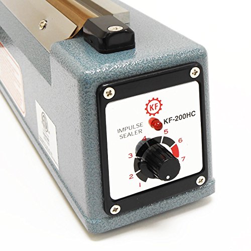 8" UL Bag Sealer Impulse Manual Sealer with Cutter (KF-200HC)