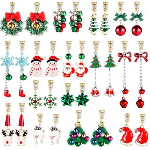 Image of 15 Pairs Multi-style Clip-on Earrings for Women, Hypoallergenic,Ligthweight,Come with Rubber Pads.Non-pierce