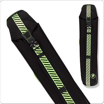Lizard 3Bx4S Black with Neon Green Interior Billiards Pool Cue Stick Soft Case