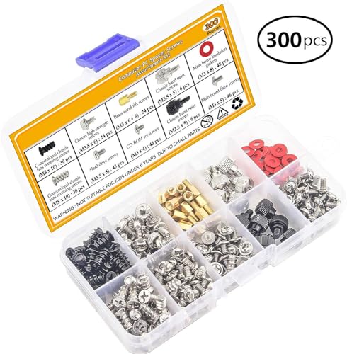 VNJ 300PCS Personal Computer Screw Standoffs Set Kit for Hard Drive, Computer Case, Motherboard, Fan, Power Graphics - Image 2