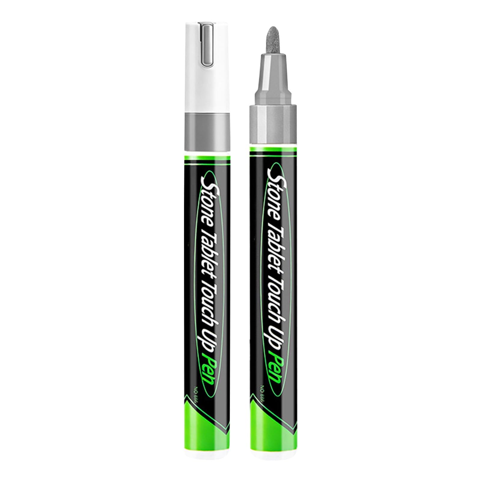 Touch Up Permanent Markers, Gravestone Touch Up Paint Pen, Restoring Faded Grave Inscriptions, Waterproof Oil Based Paint, Metal and Glass for Plastic, Wood, Stone.Multiple Colors Scenes (Silver)