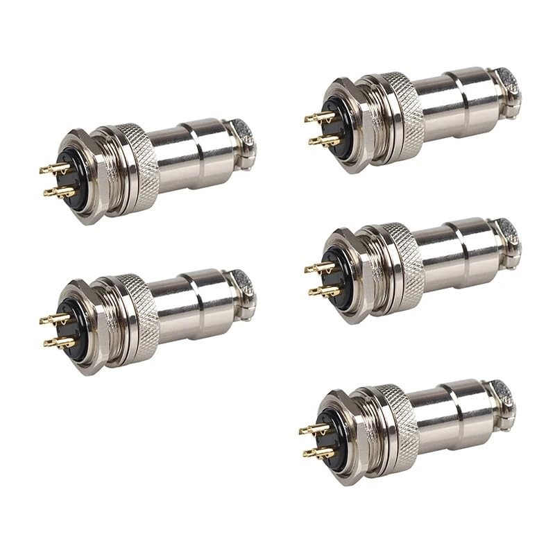 5 Sets Conectores Aviation GX12 GX16 GX20 5 Pin miniatura 1