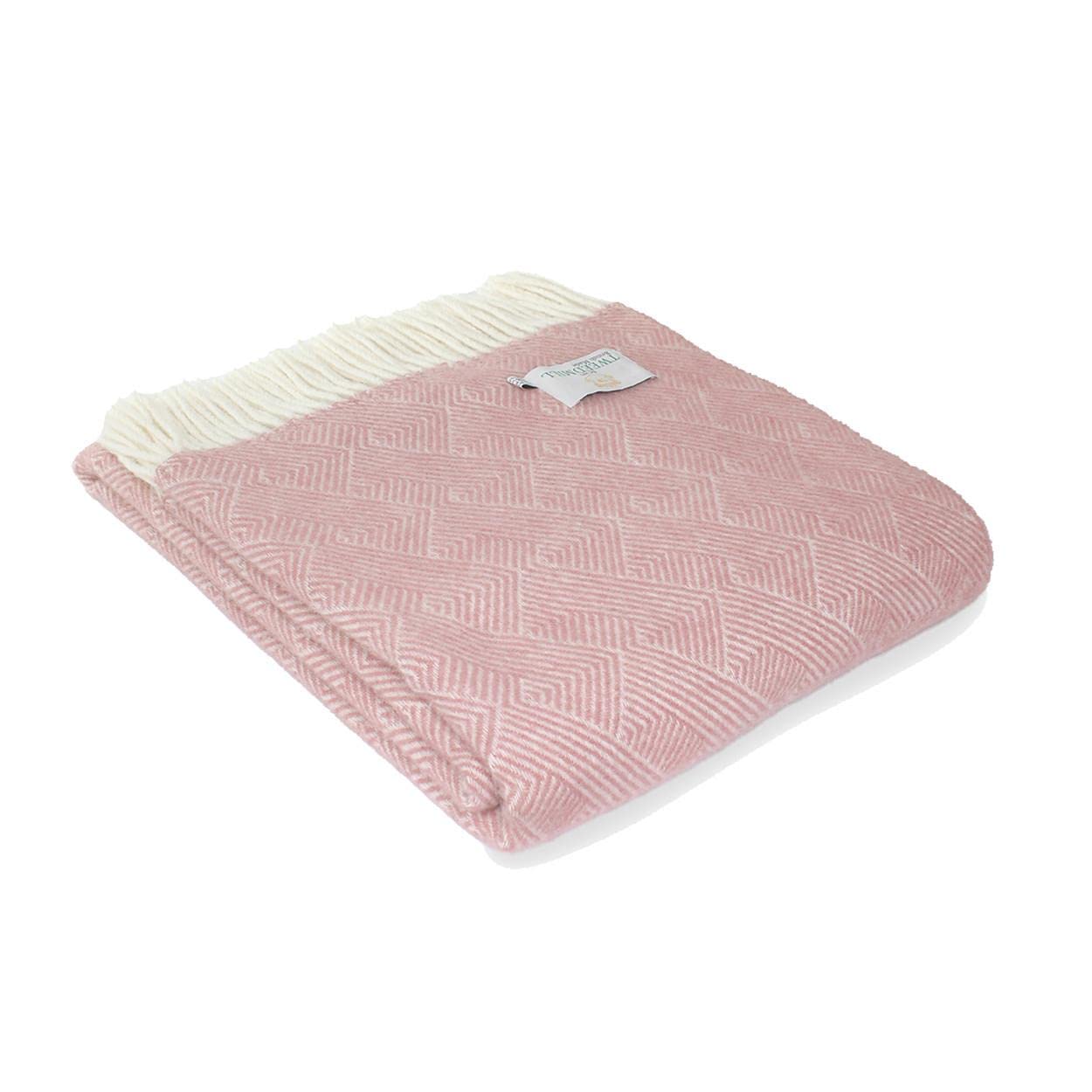 Tweedmill Smokey Rose Textiles Lifestyle Delamere Throw Blanket 150 X 183Cms - Pure New Wool, Thlsdl1643