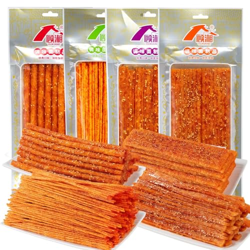 HoolySeek Latao-latiao - Paquete surtido de fideos picantes, estilo Sichuan, vegetariano, aperitivo chino asiático, 290 g