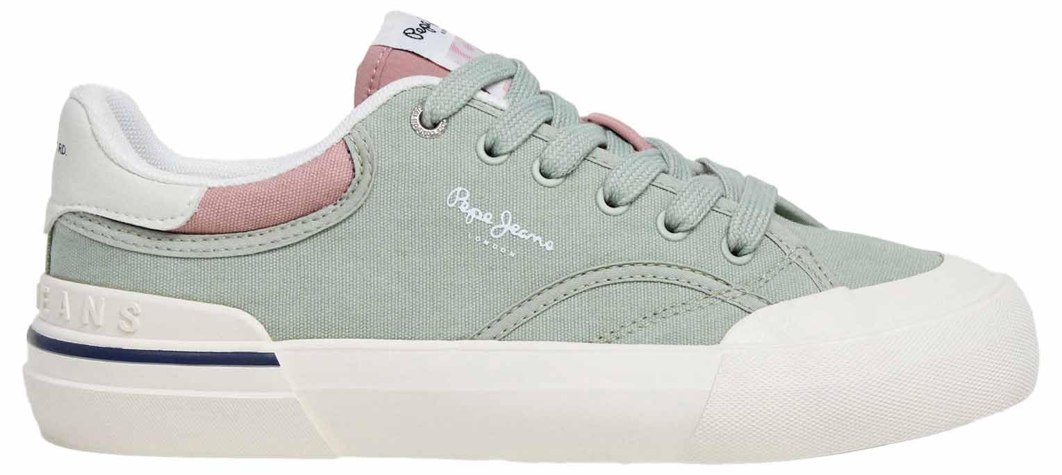 Pepe Jeans Women's Taylor Basic W Sneak, Green (Light Green), 41