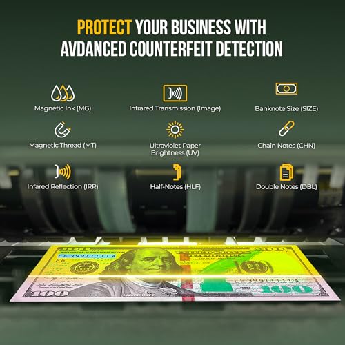 Image of KOLIBRI Money Counter Machine I UV /MG I Set Value Count I LCD Display I Business Grade I Dollar, Euro I Advanced UV /MG /IR /DD /HLF Detection I 1,500 Notes /Min I 1-Year Warranty I KOLIBRI UV /MG