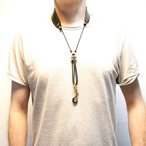 Soundman SNG-7 Deluxe Clarinet Strap, Comfortable Leather Strap for Clarinet - Image 4