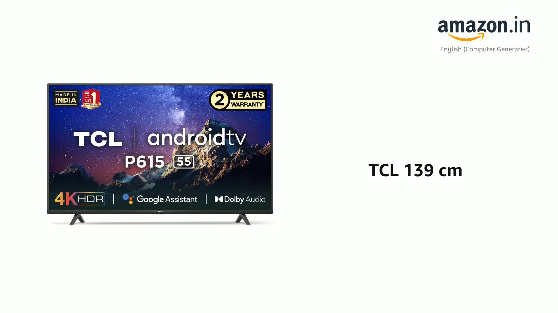 TCL 139 cm (55 inches) 4K Ultra HD Certified Android Smart LED TV