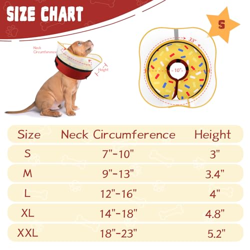 Image of Elevated Inflatable Dog Cone Collar Alternative After Surgery, Dog Donut Collar, Soft Pet Cone to Stop Licking for Small Medium Large Dogs