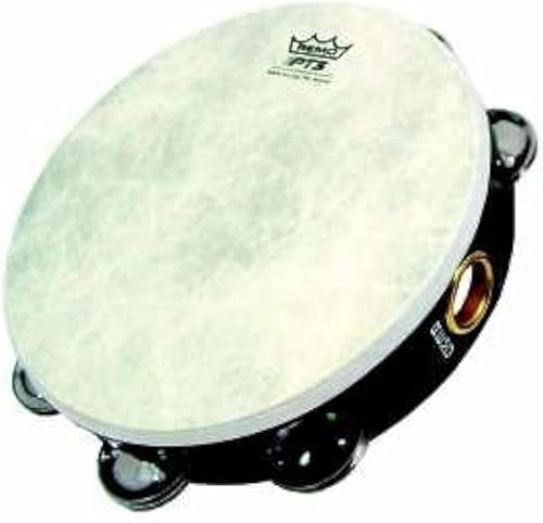 Remo Pandereta pretunida de 8 pulgadas con una sola fila de jingles, cabeza lisa