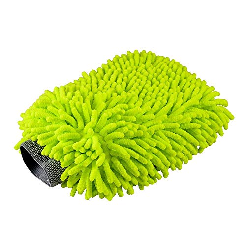Nexgen Premium Chenille Wash Mitt â€” Scratch-Free Super Absorbent Microfiber Wash Mitt for Cars â€” Lime Green
