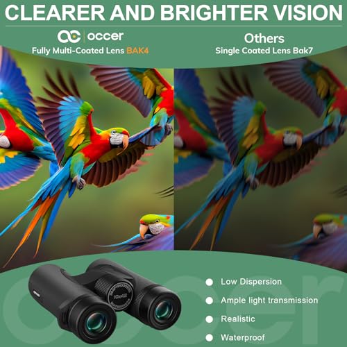 image for occer Waterproof Binoculars for Adults High Powered - 10x42 Binoculars
