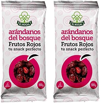 EL NOGAL Frutos Secos Arándanos del Bosque Bolsa, 100 G (Paquete de 2)