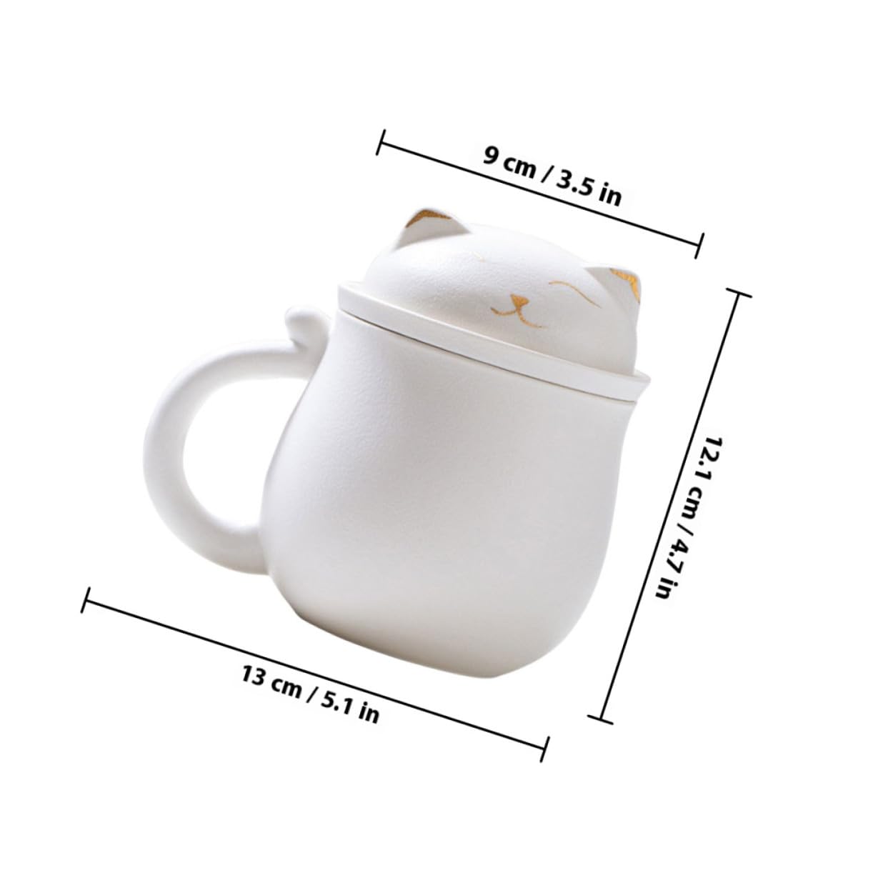 Tasse 350ml avec Passoire en Céramique Blanche pour Bureau | Séparation du Thé, Grosse Capacité, Protège le Bureau, Convient à Diverses Boissons, Usage Professionnel et Quotidien