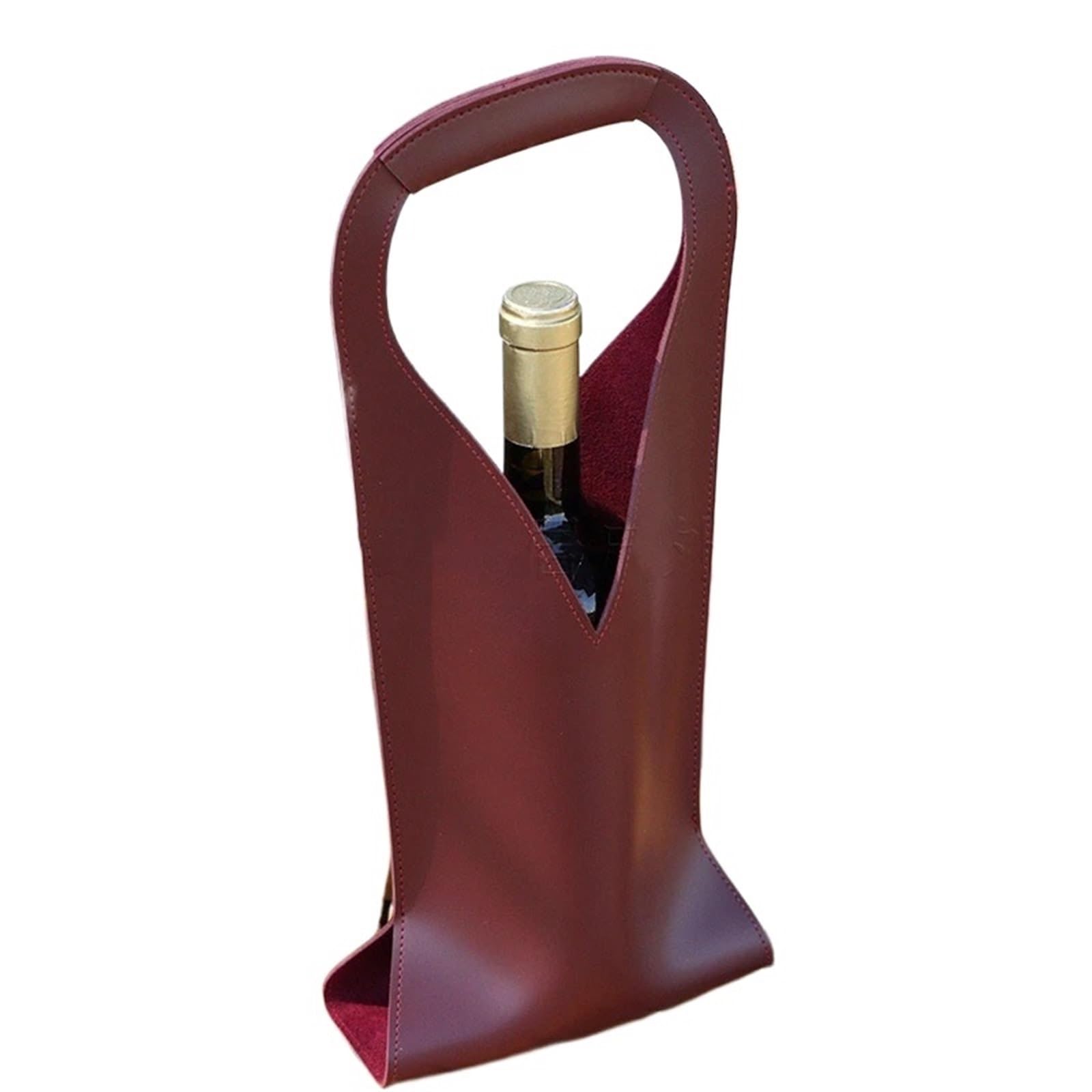 Weinbeutel Leather Wine Tote Carrier Double Layer