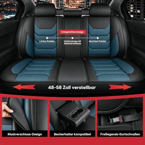 Housses de siège auto en cuir pour Citroen C8 confort premium