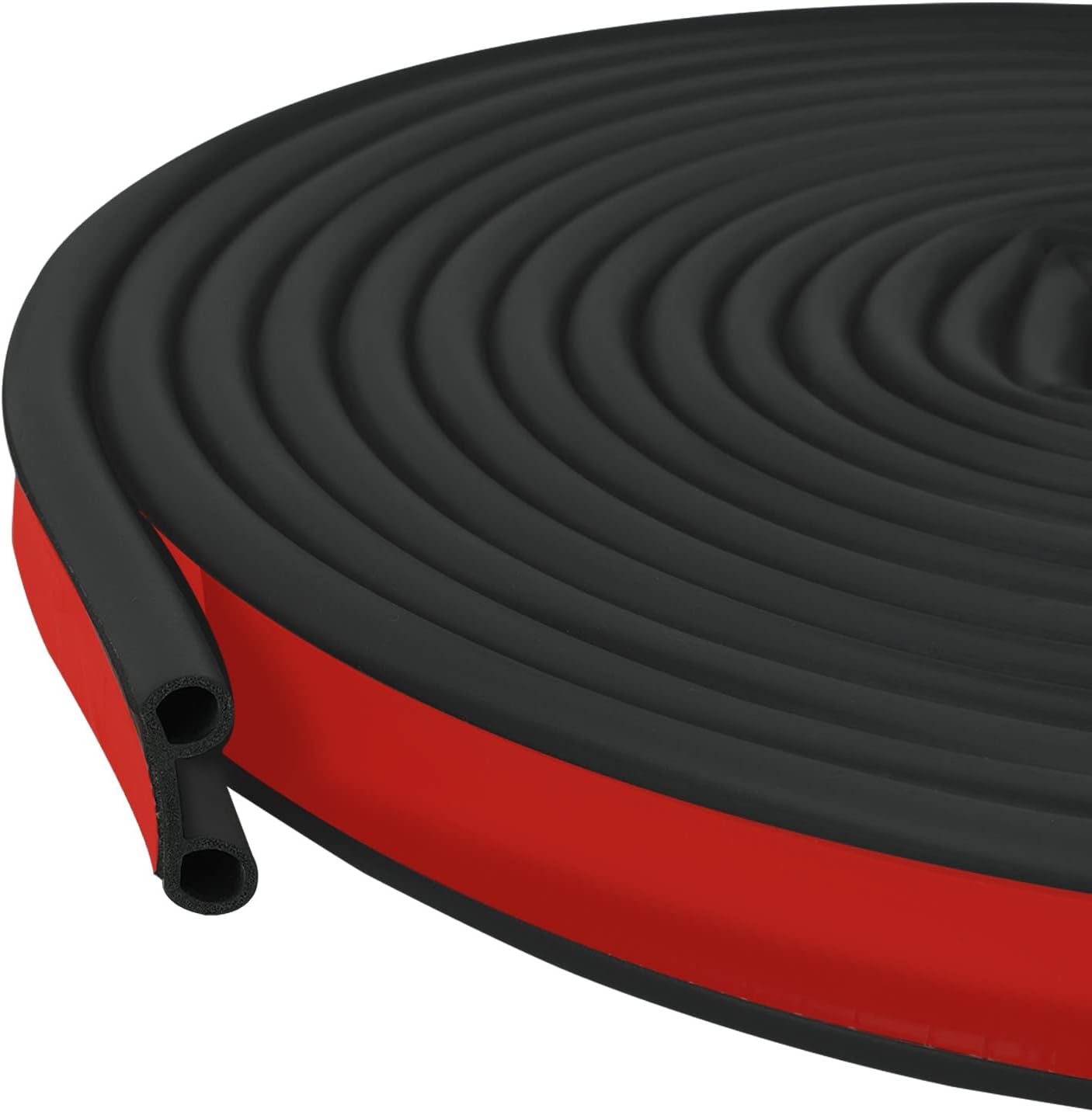 32.8Ft Adhesive Tailgate Seal,Rubber Camper Shell Seal Double Bulb Automotive Weather Stripping for Pickups, Truck, Auto Car