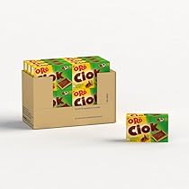 Oro Ciok, Biscotto con Tavoletta di Cioccolato alla Nocciola, Merenda Semplice e Golosa, Fonte Naturale di Fibre, Senza Coloranti e Conservanti, 14x250g (14 confezioni da 250g)