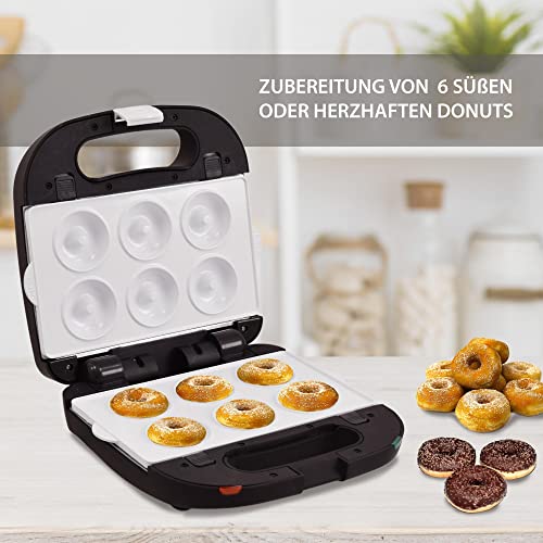 Syntrox Germany SM-1500W-Donut Maker - für 6 Donuts mit austauschbaren Keramik Wechselplatten – Bild 3