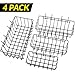 ToolAssort Pegboard Basket Set of 4, Organizer Bins Transform Any Garage, Crafts Room, Nursery or Kitchen, Hooks Easily To Arrange Accessories, Black Vinyl Coated Wire Basket Kit
