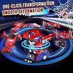 Remote Control Car, One-Button Transform Toys Car, 2.4GHz RC Cars 1:18 Scale, 360 Degree Rotation Police Car Toy Transforming into Robot Toy for Boys Girl Kids 4-7 8-12 6-8, Birthday - Image 2