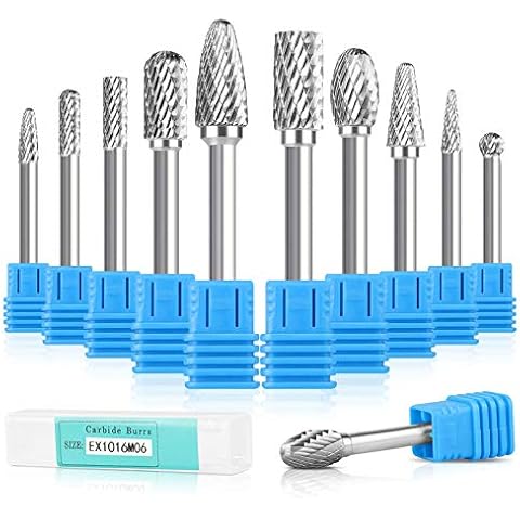 Linkstyle 10PCS Tungsten Steel Rotary Burr Set Cover
