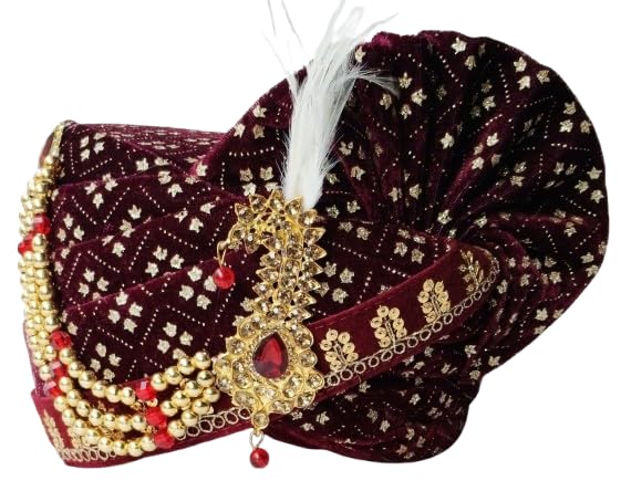 bhawani Self Design Turban Pagdi/Pagri for Marriage, Wedding, Party-picture-10