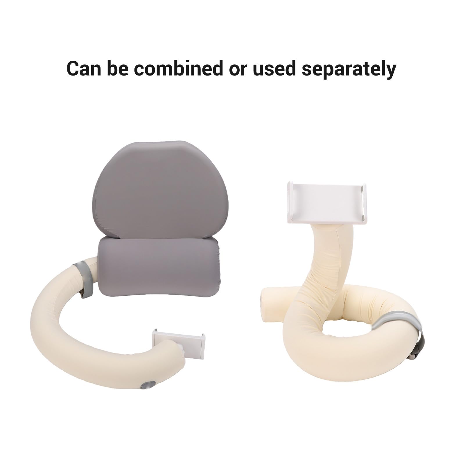 Cuscino da Lettura con Supporto per Telefono Rimovibile (GRAY)