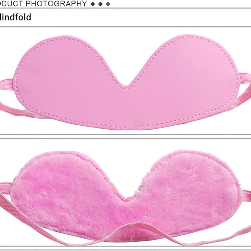 Set di Otto Pezzi di Lychee Modellato Rosa Regolabile Accessori per Il Piacere all'Interno, Fascia Elastica Morbida Come Regalo di Coppia, Manette Erotiche