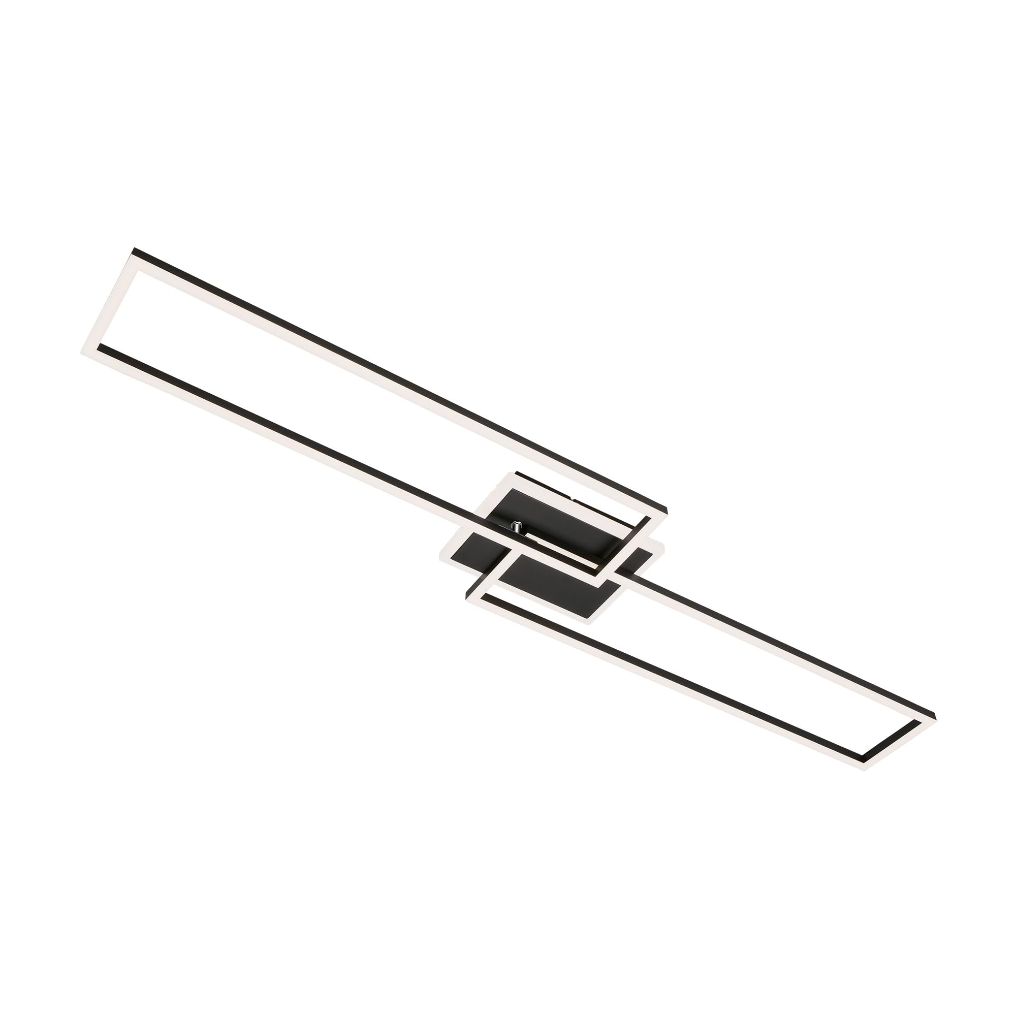 BRILONER Leuchten LED Ceiling Light Dimmable with Remote Control Includes Colour Temperature Control Includes Night Light Function and Timer 40 W Black 1100 x 248 x 80 mm (L x W x H)