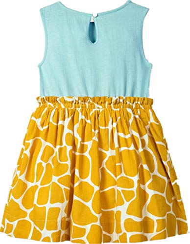 Image of HILEELANG Toddler Girl Cotton Casual Dress Summer Short Sleeve Basic Tunic Playwear Shirt Dresses